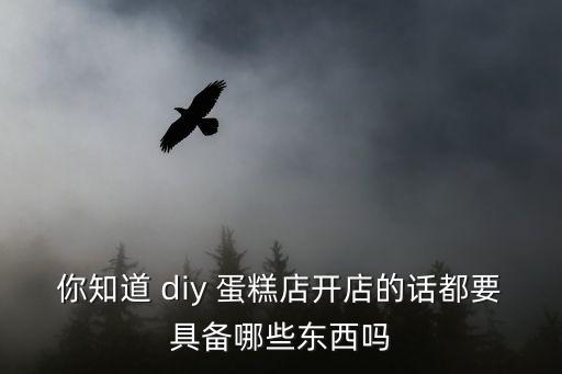 你知道 diy 蛋糕店開店的話都要具備哪些東西嗎