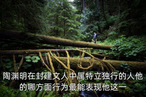 陶淵明在封建文人中屬特立獨行的人他的哪方面行為最能表現(xiàn)他這一