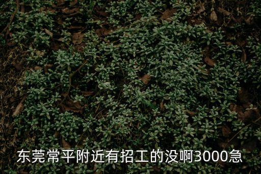 東莞市山湖路238號附近招聘，東莞常平附近有招工的沒啊3000急