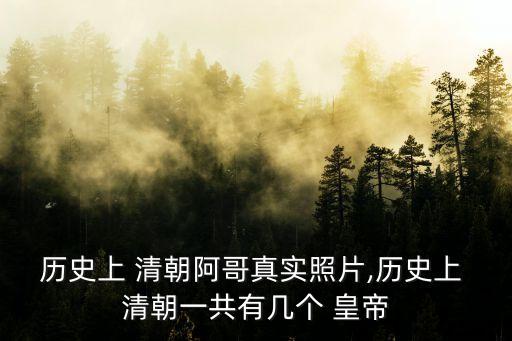 歷史上 清朝阿哥真實照片,歷史上 清朝一共有幾個 皇帝