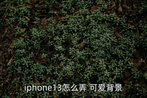 iphone13怎么弄 可愛背景
