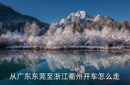 從廣東東莞至浙江衢州開車怎么走