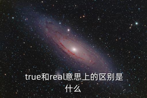  true和real意思上的區別是什么