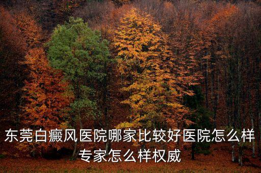 東莞白癜風(fēng)醫(yī)院哪家比較好醫(yī)院怎么樣專家怎么樣權(quán)威