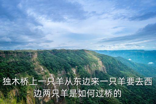 小羊過橋的故事，獨木橋上一只羊從東邊來一只羊要去西邊兩只羊是如何過橋的