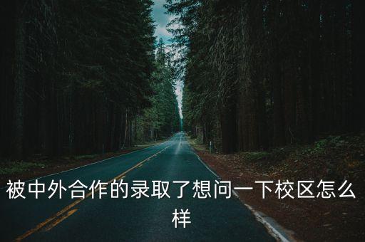 被中外合作的錄取了想問一下校區怎么樣