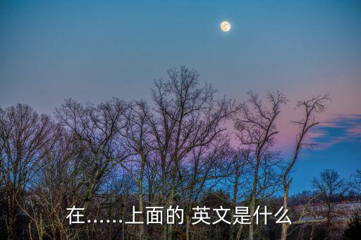 在……上面的 英文是什么
