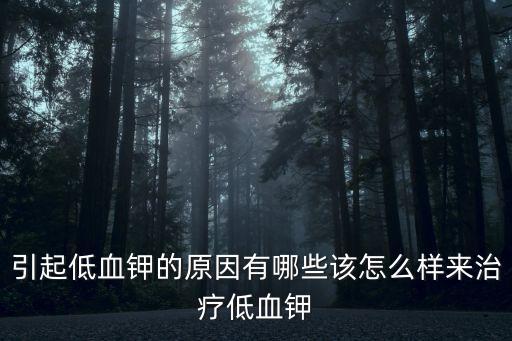 引起低血鉀的原因有哪些該怎么樣來治療低血鉀