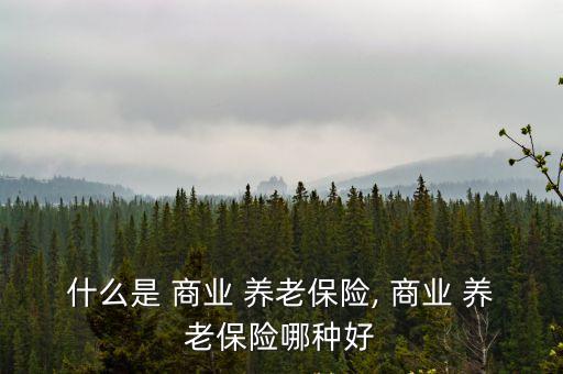 商業養老保險,養老保險知多少?
