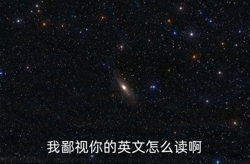 我鄙視你的英文怎么讀啊