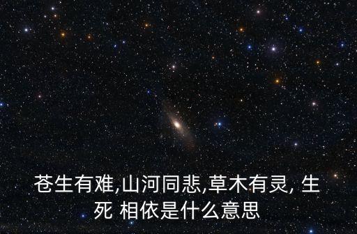 生死相依的意思