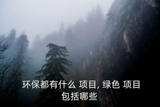  環(huán)保都有什么 項(xiàng)目, 綠色 項(xiàng)目包括哪些