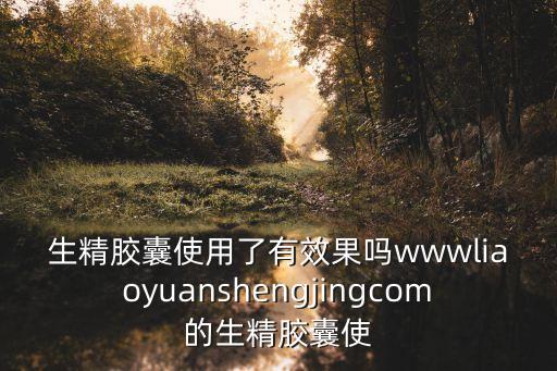 生精膠囊，生精膠囊使用了有效果嗎wwwliaoyuanshengjingcom的生精膠囊使