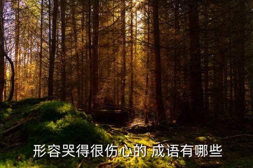  形容哭得很傷心的 成語有哪些