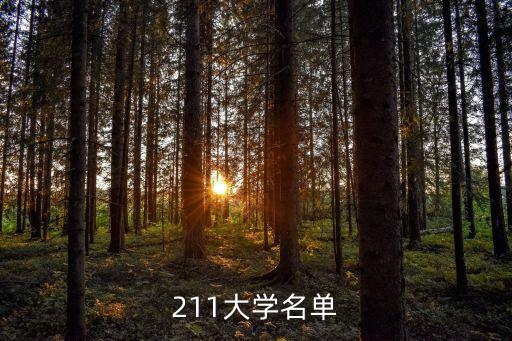 211大學(xué)名單