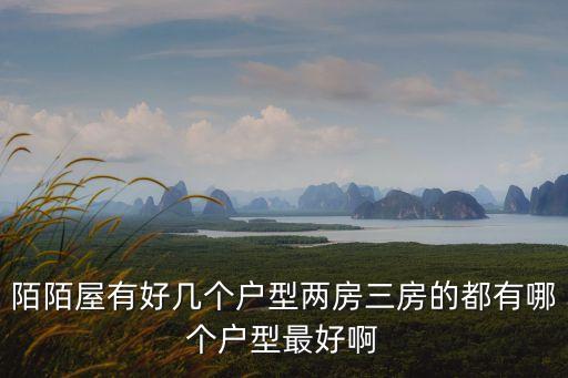 陌陌屋有好幾個戶型兩房三房的都有哪個戶型最好啊