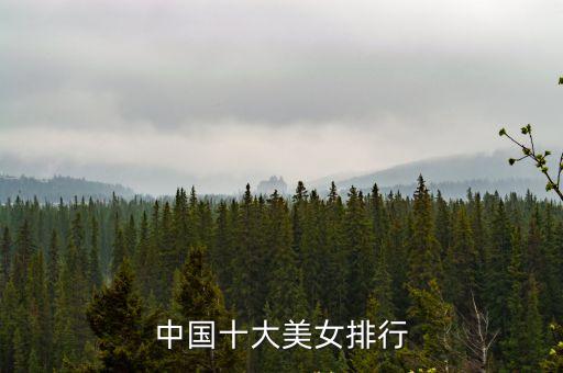 中國十大美女排行