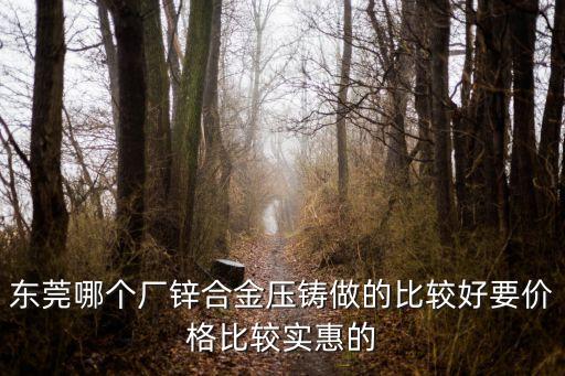 東莞哪個廠鋅合金壓鑄做的比較好要價格比較實惠的