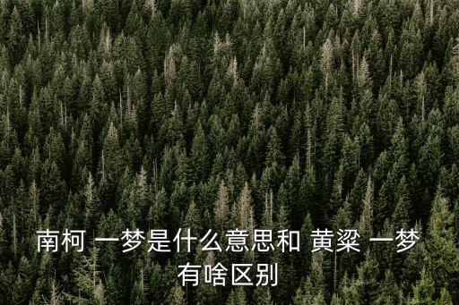 黃粱一夢(mèng)的意思,你會(huì)開悟黃粱一夢(mèng)么?