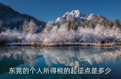東莞的個人所得稅的起征點是多少