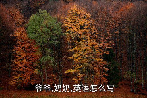 爺爺的英文怎么寫,奶奶、奶奶和爺爺,我的祖父