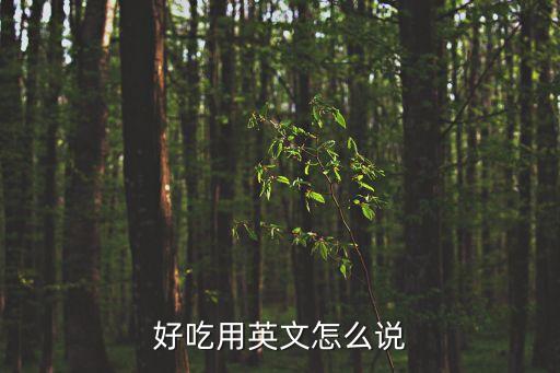 好吃用英文怎么說
