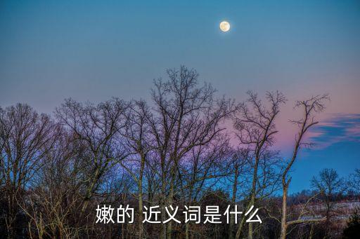 嫩的 近義詞是什么