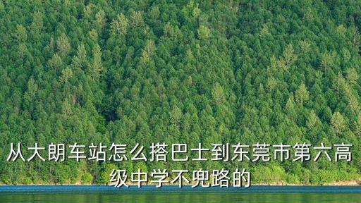 從大朗車站怎么搭巴士到東莞市第六高級中學不兜路的