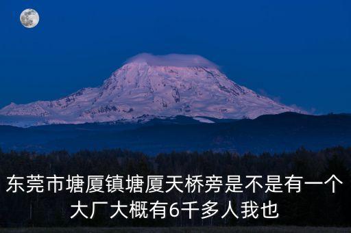 東莞市塘廈鎮(zhèn)塘廈天橋旁是不是有一個(gè)大廠大概有6千多人我也