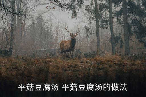 平菇豆腐湯，平菇豆腐湯的做法