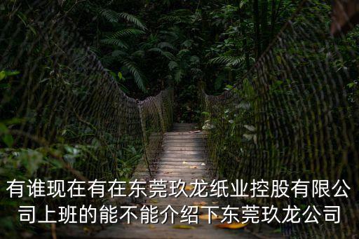 有誰(shuí)現(xiàn)在有在東莞玖龍紙業(yè)控股有限公司上班的能不能介紹下東莞玖龍公司