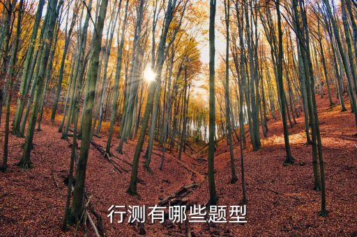 行測有哪些題型