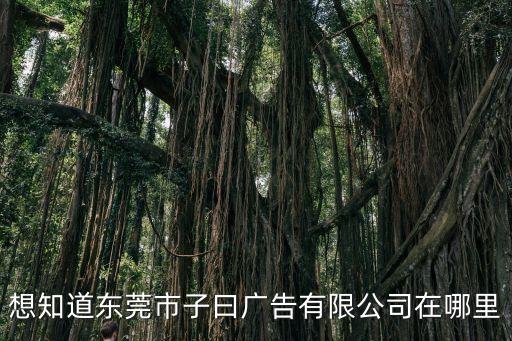 想知道東莞市子曰廣告有限公司在哪里