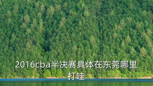 2016cba半決賽具體在東莞哪里打哇