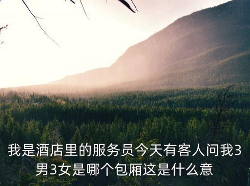 我是酒店里的服務員今天有客人問我3男3女是哪個包廂這是什么意