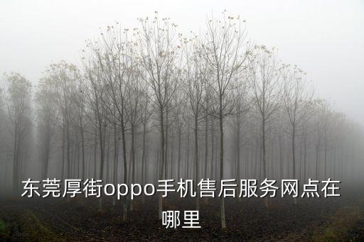 東莞厚街oppo手機售后服務網點在哪里