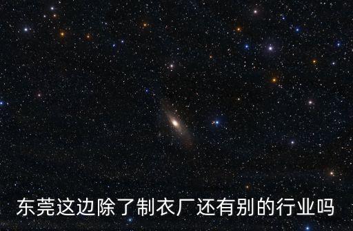 東莞除了流水線還有什么工作，東莞這邊除了制衣廠還有別的行業嗎