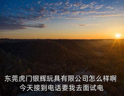 東莞虎門銀輝玩具有限公司怎么樣啊 今天接到電話要我去面試電