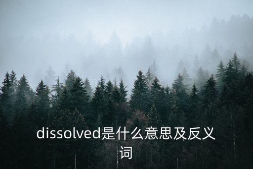 dissolved是什么意思及反義詞