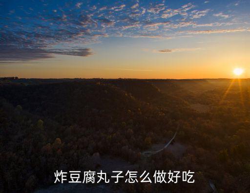 炸豆腐丸子怎么做好吃
