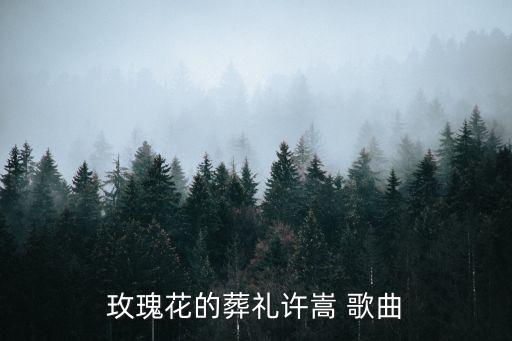 玫瑰花的葬禮許嵩，許嵩的玫瑰花的葬禮是什么含義啊