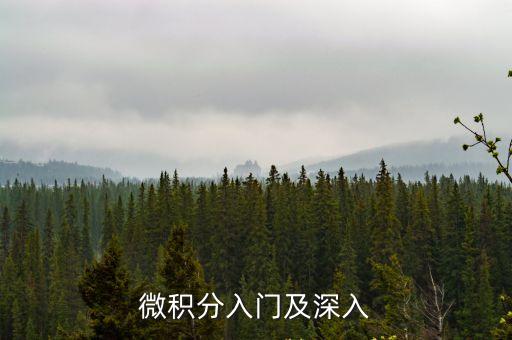 微積分基礎知識，微積分入門及深入