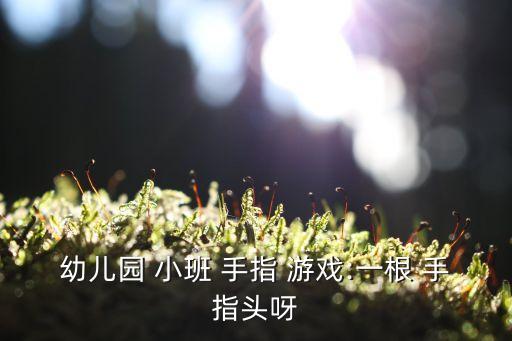 小班手指游戲,幼兒園小班手指游戲1.2課時教案