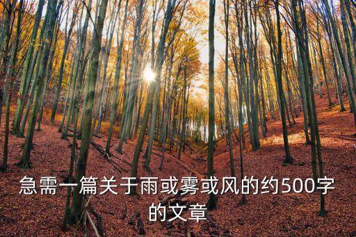 寫雨的作文，雨中的天氣作文400字左右