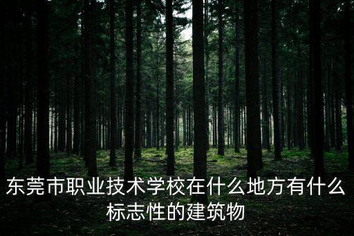 東莞市職業技術學校在什么地方有什么標志性的建筑物