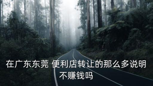 在廣東東莞 便利店轉(zhuǎn)讓的那么多說明不賺錢嗎