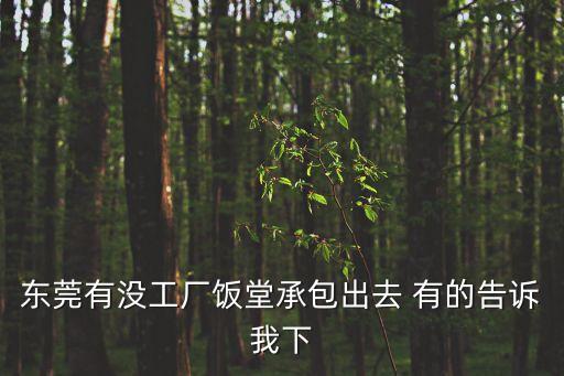 東莞有沒工廠飯?zhí)贸邪鋈?有的告訴我下