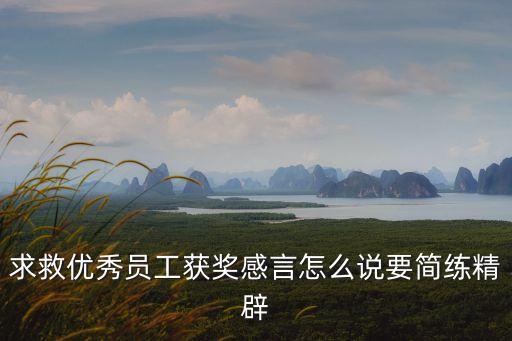 求救優秀員工獲獎感言怎么說要簡練精辟