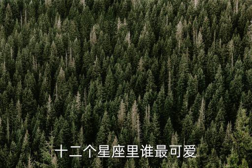 十二個星座里誰最可愛