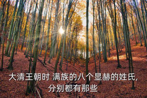 滿族八大姓,八大姓氏之一滿族姓氏是中國姓氏的變種